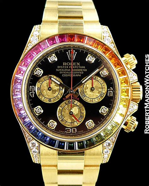 golden rolex daytona 116598 rainbow diamond|rolex 116598 price.